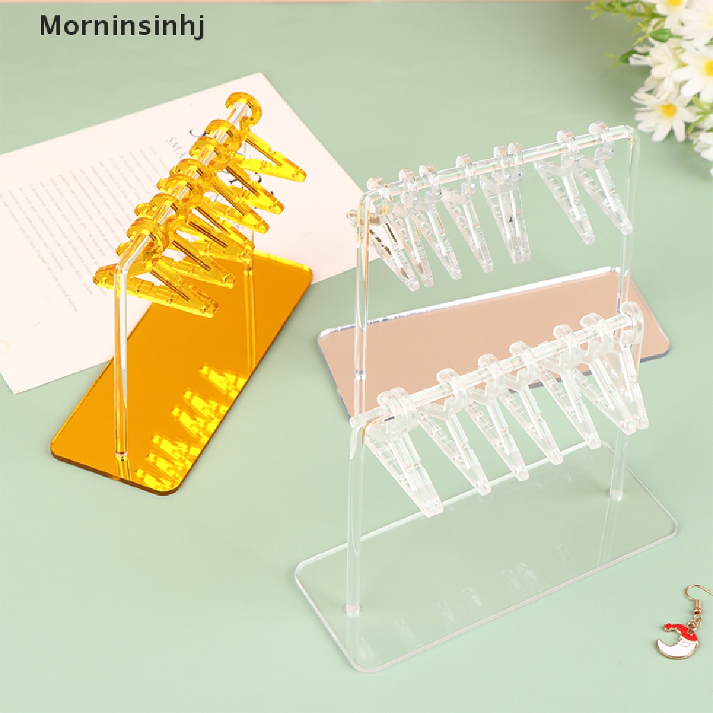 Mornin Gantungan Baju Kreatif Pribadi Bentuk Akrilik Anting Holders Tabletop Jewelry Display Organizers id