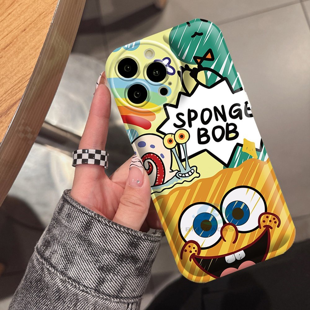 Realme 10 C55 C15 C12 C25S C11 C20 realme5 5i 6i C3 8i C21Y C25Y Cute Patrick Star Dan SpongeBob Silikon Airbag Case Binteacase