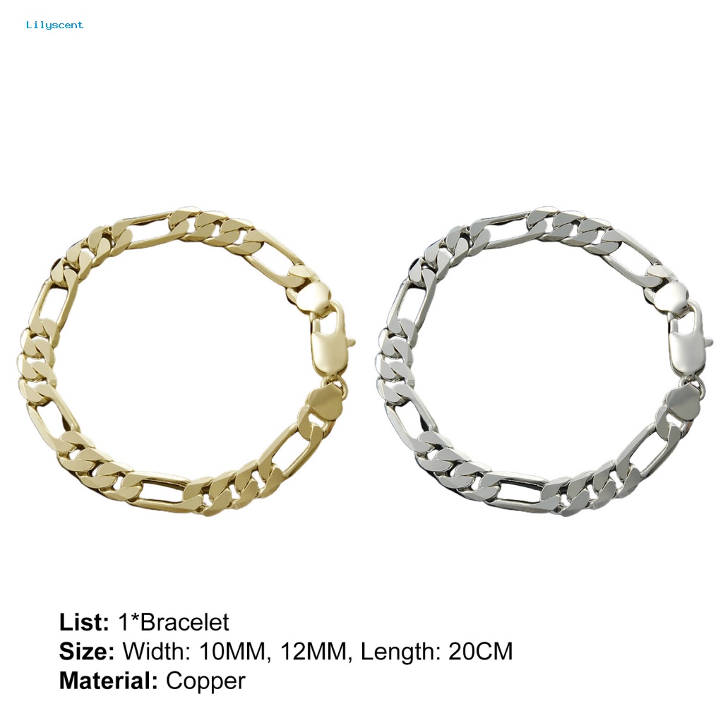 Lilyscent Keren Pria Bangle Untuk Pernikahan Electroplating Bright Luster Bangle Rantai