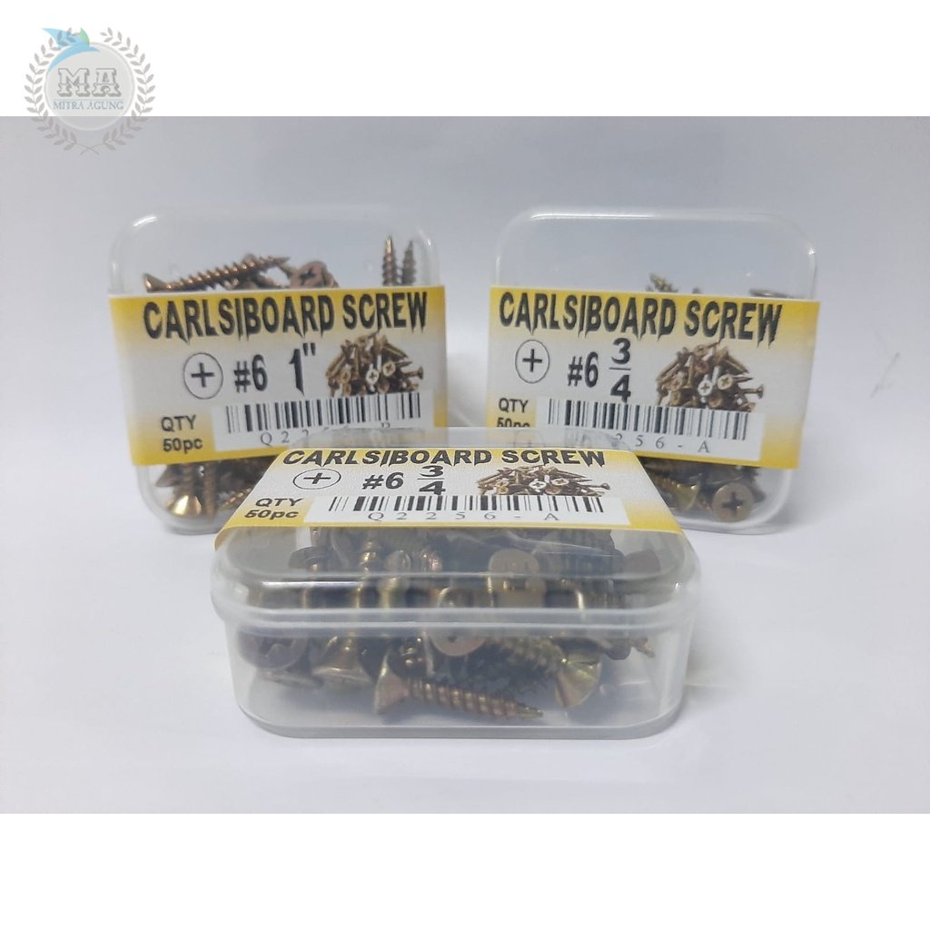 OLS Baut Sekrup Kalsiboard 6 x 3/4 Baut Skrup Kuning GRC Kalsi 6 x 1 Calcibord