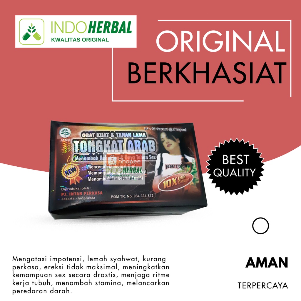 

Suplemen Kesehatan Kapsul Tongkat (Arab) Original Obat (Kuat) Pria