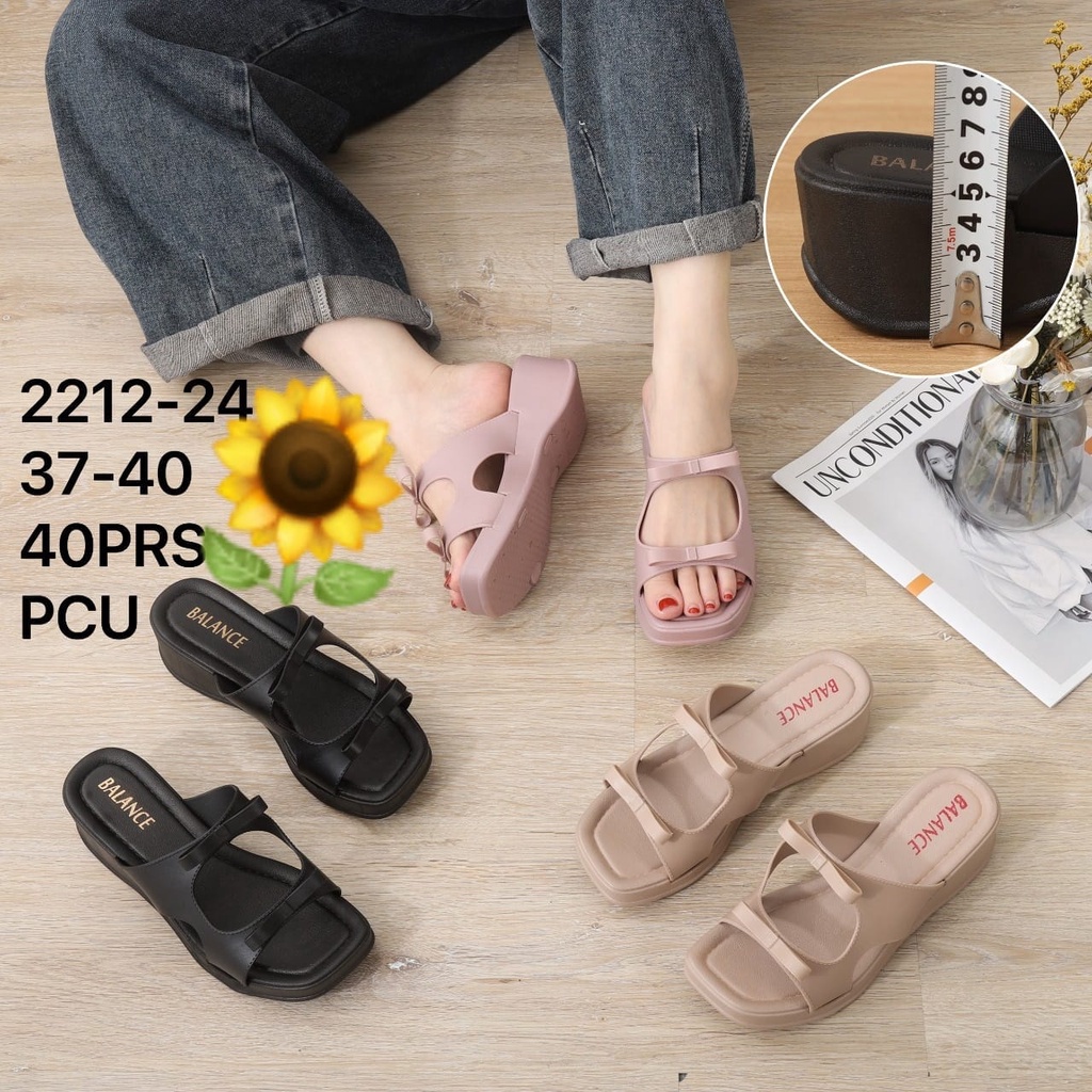 Sandal Karet Jelly Wedges Wanita import Model Terbaru Original Kekinian by AGUNG STYLE Balance 2212-24