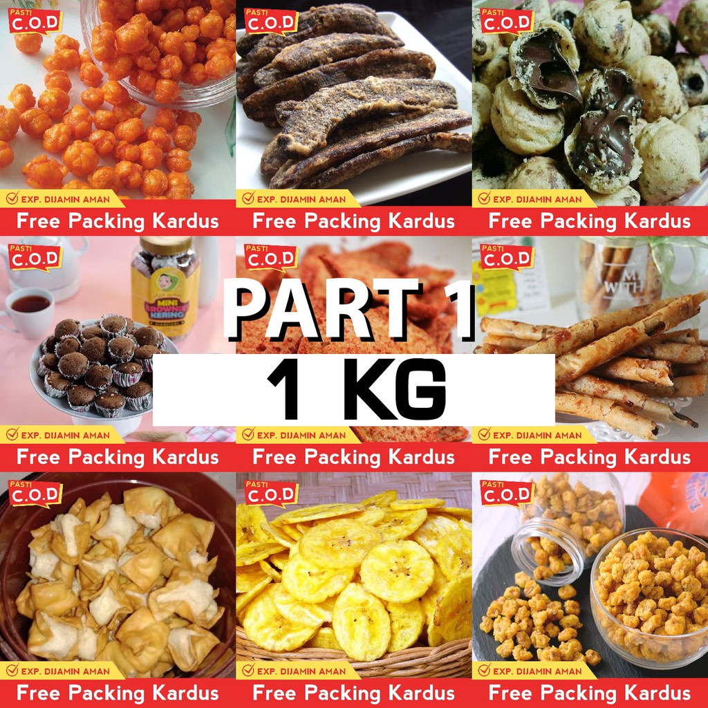 

TERMURAH snack kiloan makanan ringan 1 KG jajanan jadul zaman now pedas manis gurih asin renyah
