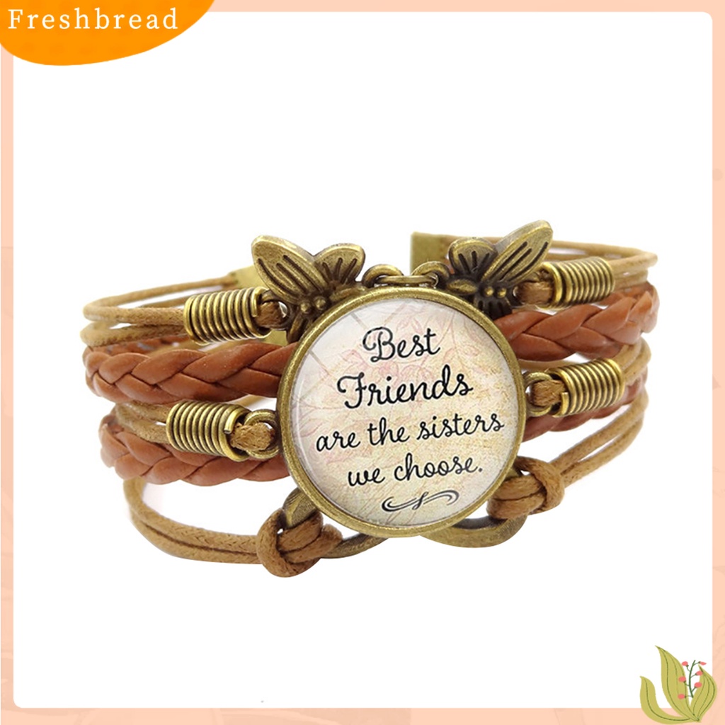 &lt; Freshbread &gt; Gelang Gaya Retro Multi-layer Brown Women Vintage Bracelets Untuk Sahabat