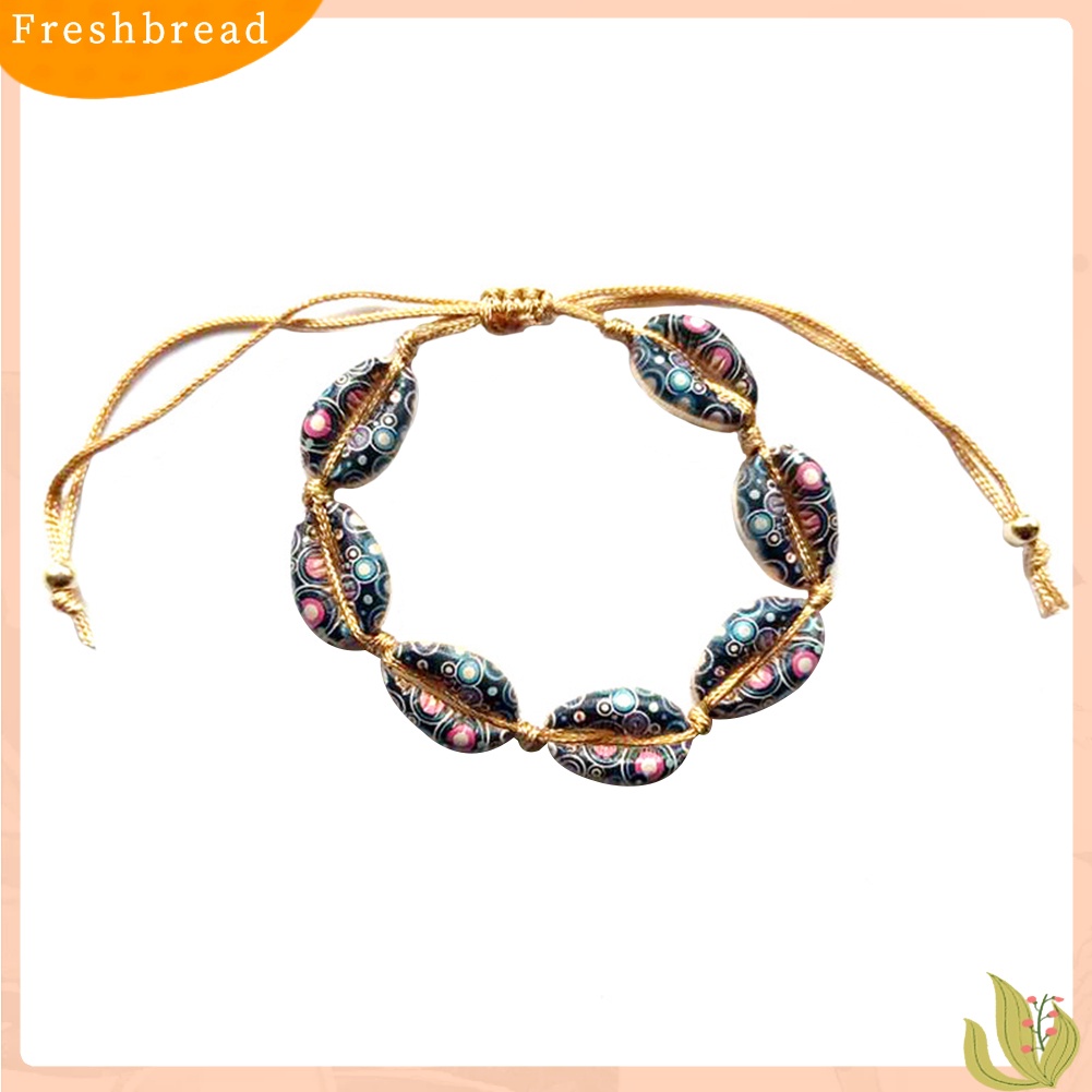 &lt; Freshbread &gt; Hawaii Wanita Musim Panas Pantai Cowrie Kerang Pesona Untai Gelang Bangle Perhiasan