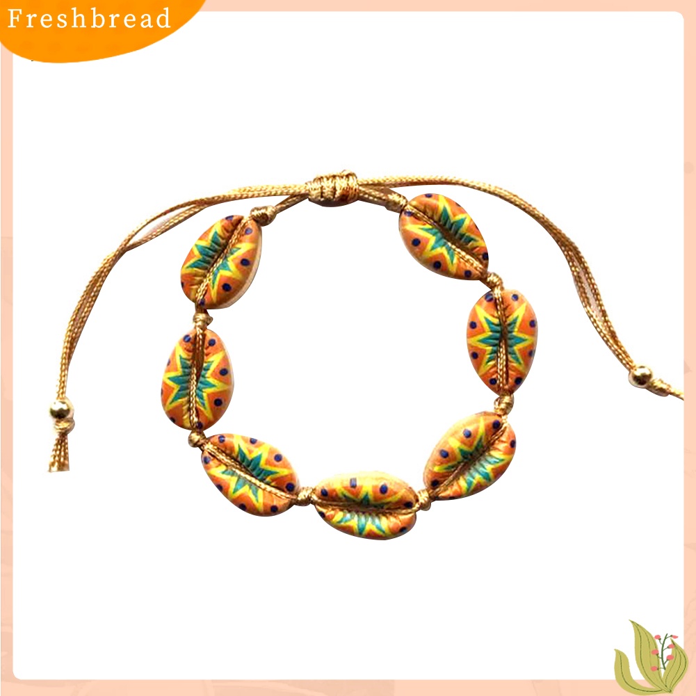 &lt; Freshbread &gt; Hawaii Wanita Musim Panas Pantai Cowrie Kerang Pesona Untai Gelang Bangle Perhiasan