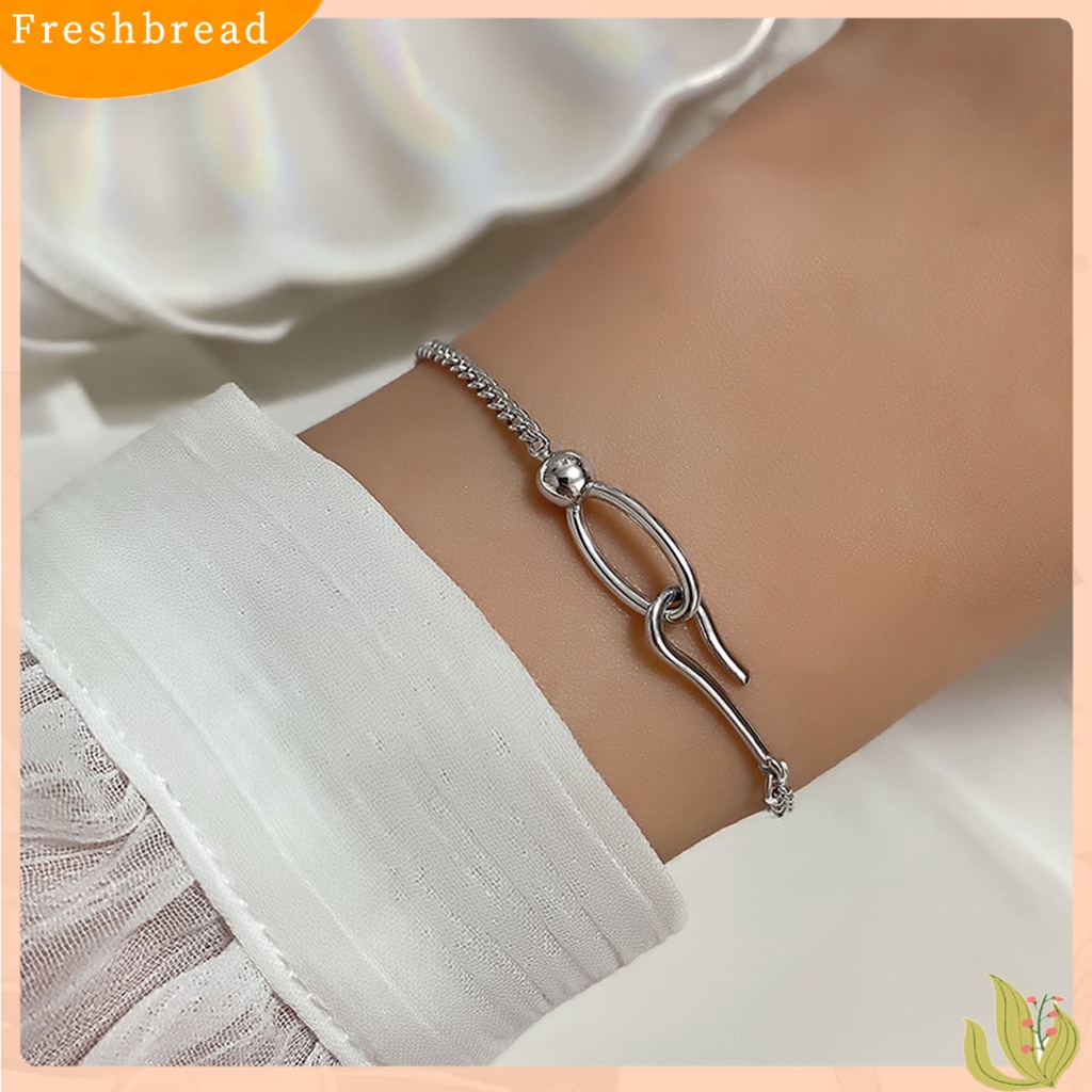 &lt; Freshbread &gt; Wanita Gelang Tidak Teratur Gaya Sederhana Anti Hilang Menarik Semua Pertandingan Dekorasi Hadiah Cincin Geometris Gesper Rantai Gelang Fashion Perhiasan Untuk Pacaran