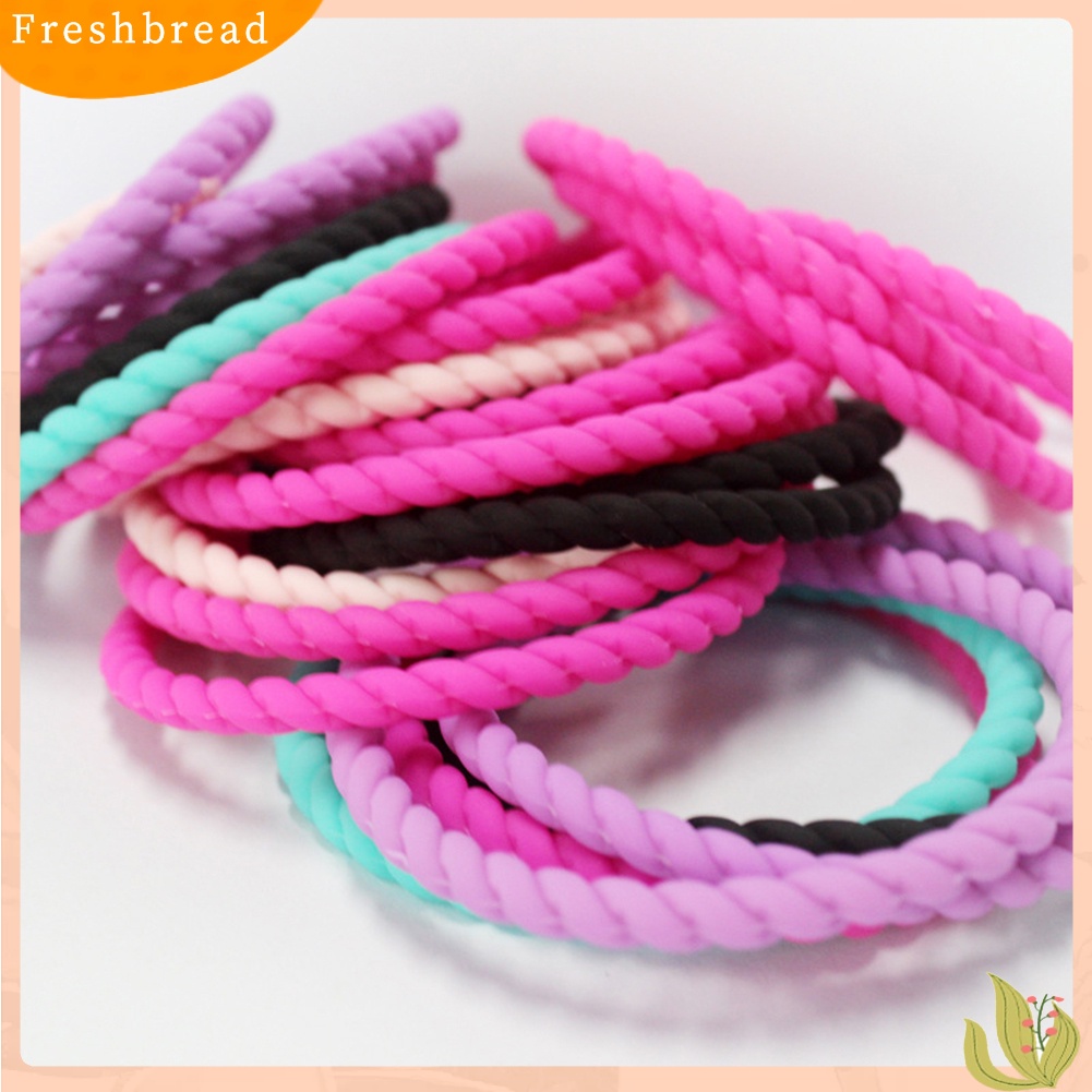 &lt; Freshbread &gt; Perempuan Silikon Twist Gelang Fashion Olahraga Bangle Gelang Perhiasan Hadiah