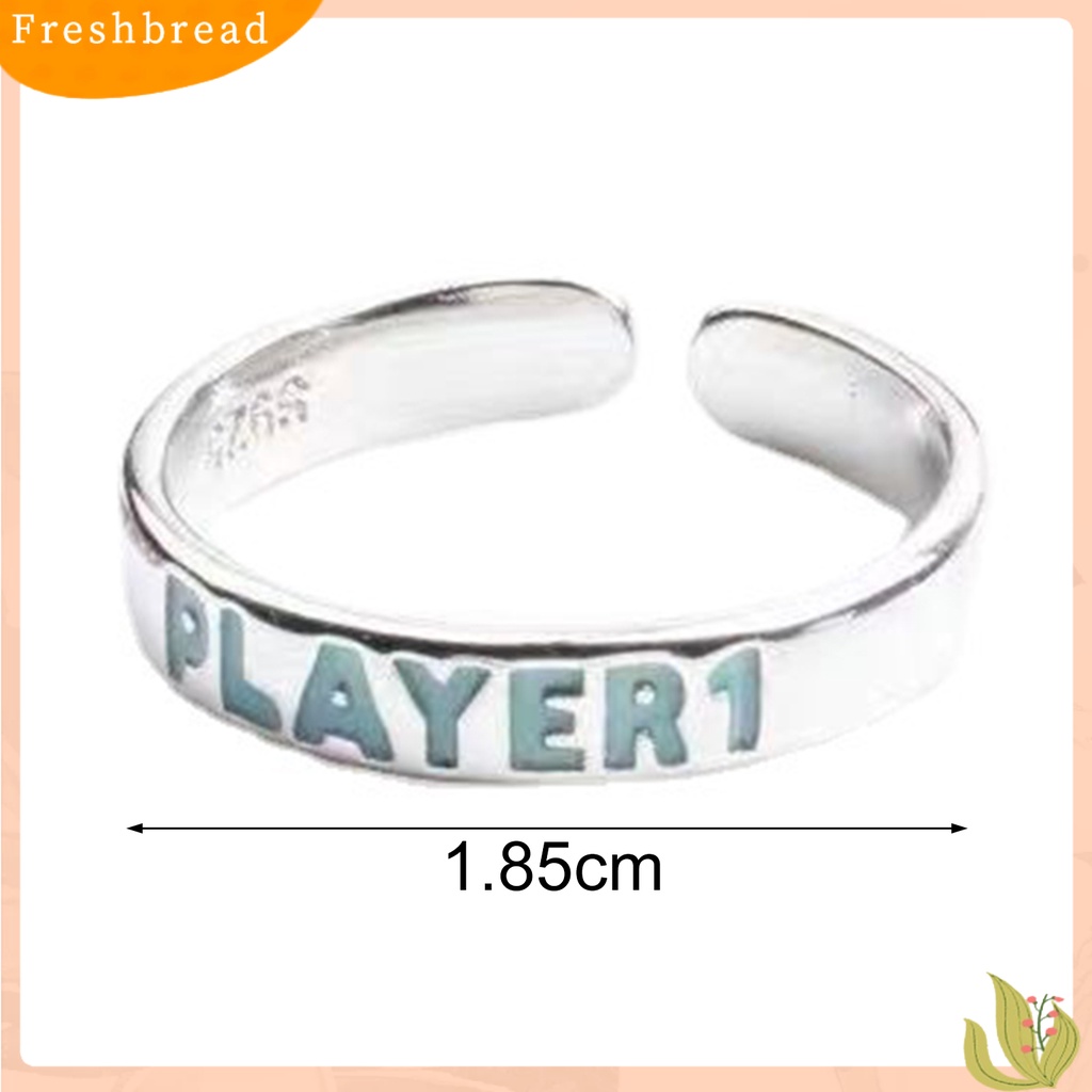 &lt; Freshbread &gt; Cincin Jari Electroplating Ukiran Permukaan Halus Bercahaya Hypoallergenic Dekorasi Unisex Couple Open Finger Ring Charm Jewelry