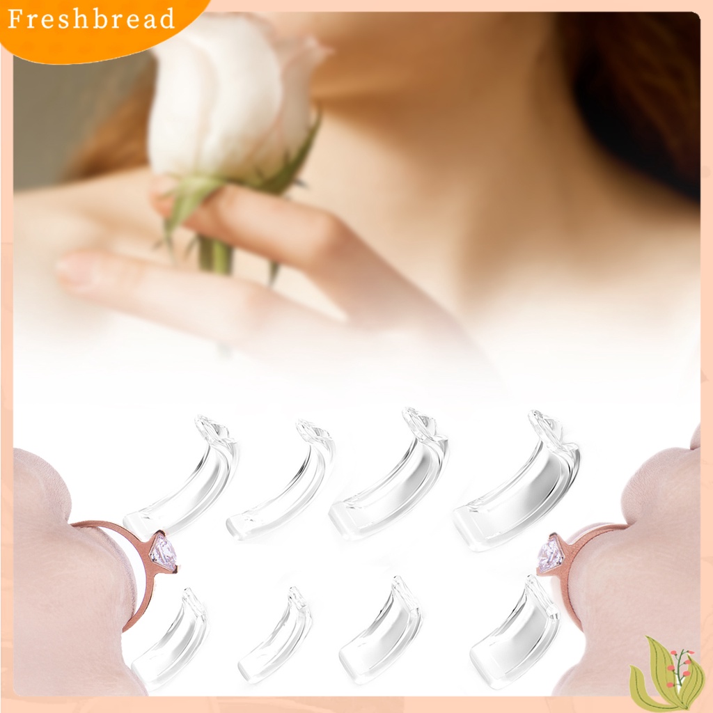 &lt; Freshbread &gt; 8Pcs Pengganjal Ukuran Cincin Transparan Pengecil Perhiasan Spacer Adjustment Cushion