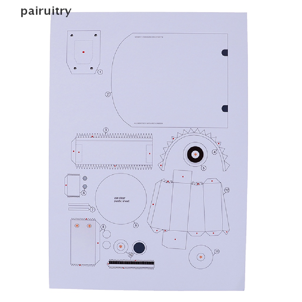 Prt 1:1 Paper Model Fake Security Dummy Kamera Pengintai Security Model Puzzle PRT