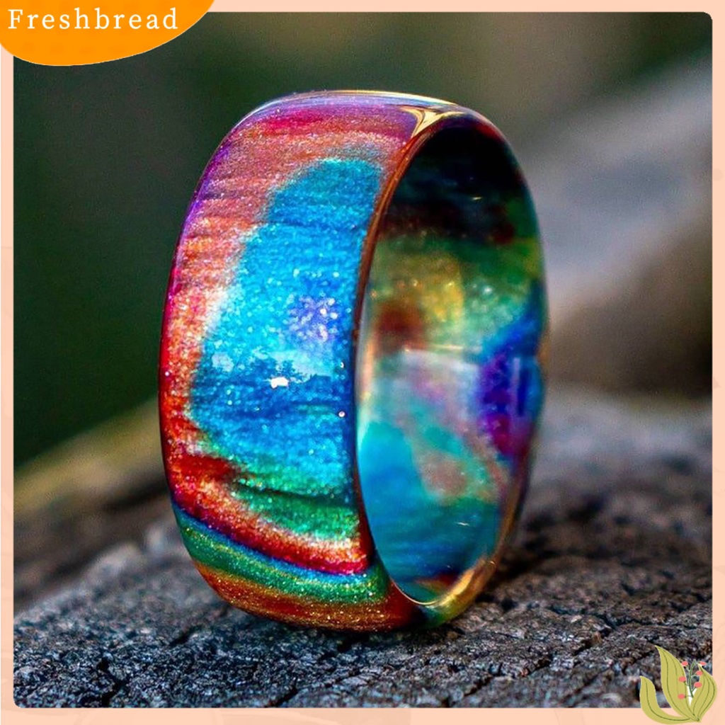 &lt; Freshbread &gt; Cincin Wanita Warna-Warni Resin Akrilik Eye-catching Romantic Sky Women Circlet Untuk Club