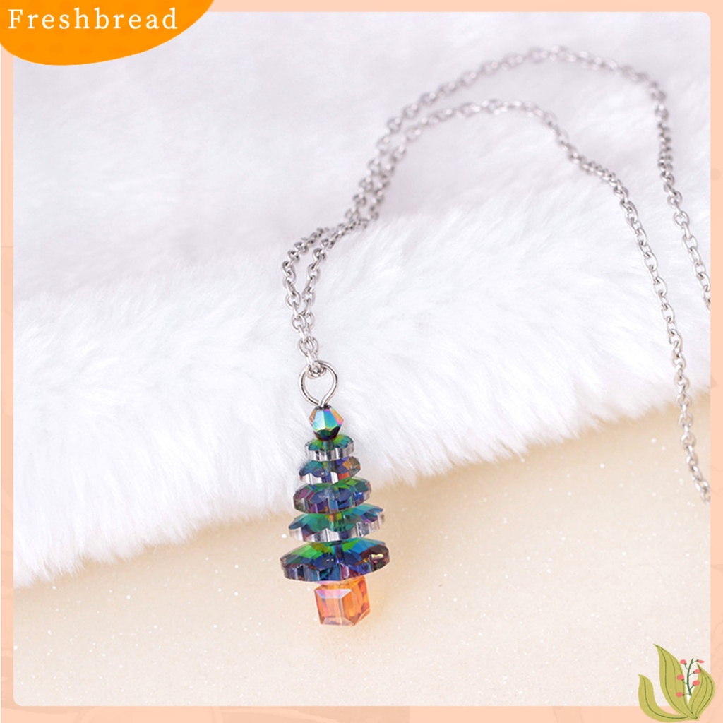 &lt; Freshbread &gt; Anting Menjuntai Nordic Pengerjaan Halus Bergaya Pohon Natal Kait Anting Kalung Untuk Gadis