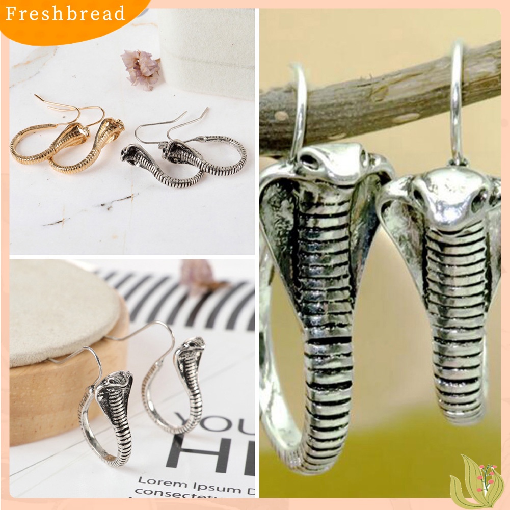 &lt; Freshbread &gt; Vintage Wanita Geometris Bentuk Ular Drop Menjuntai Kait Anting Pesta Perhiasan Hadiah