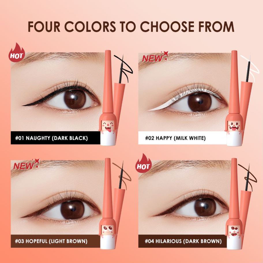 BANXEER Eyeliner Cair Matte, Line mata hitam Vegan Cepat Kering Tahan Lama / Tahan Air BM06 [Emperor]