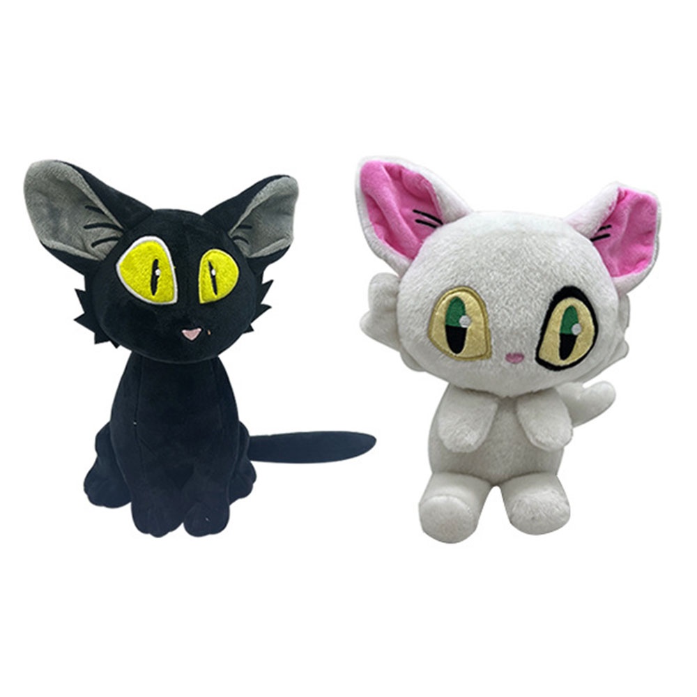 New Suzume no Tojimari Kucing Boneka Plush Lucu Kucing Putih Hitam Mainan Anak Dekorasi Kamar Tidur