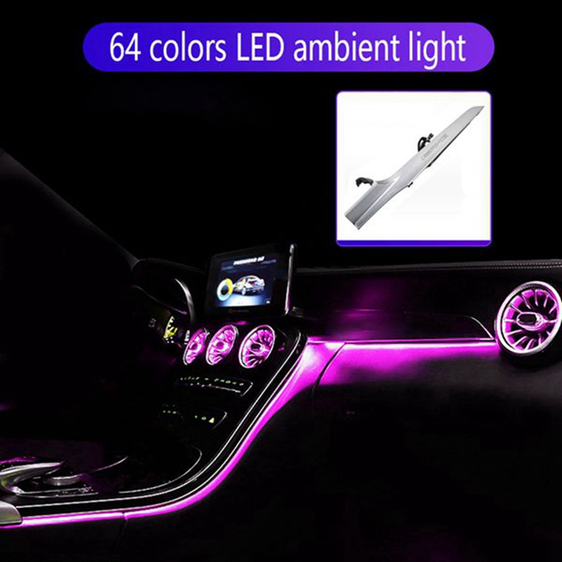 Amg Untuk Mercedes Benz C Class W205 GLC X253 2015-2019 Dengan AMG Co-Pilot Atmosphere Light 64warna LED Ambient Light