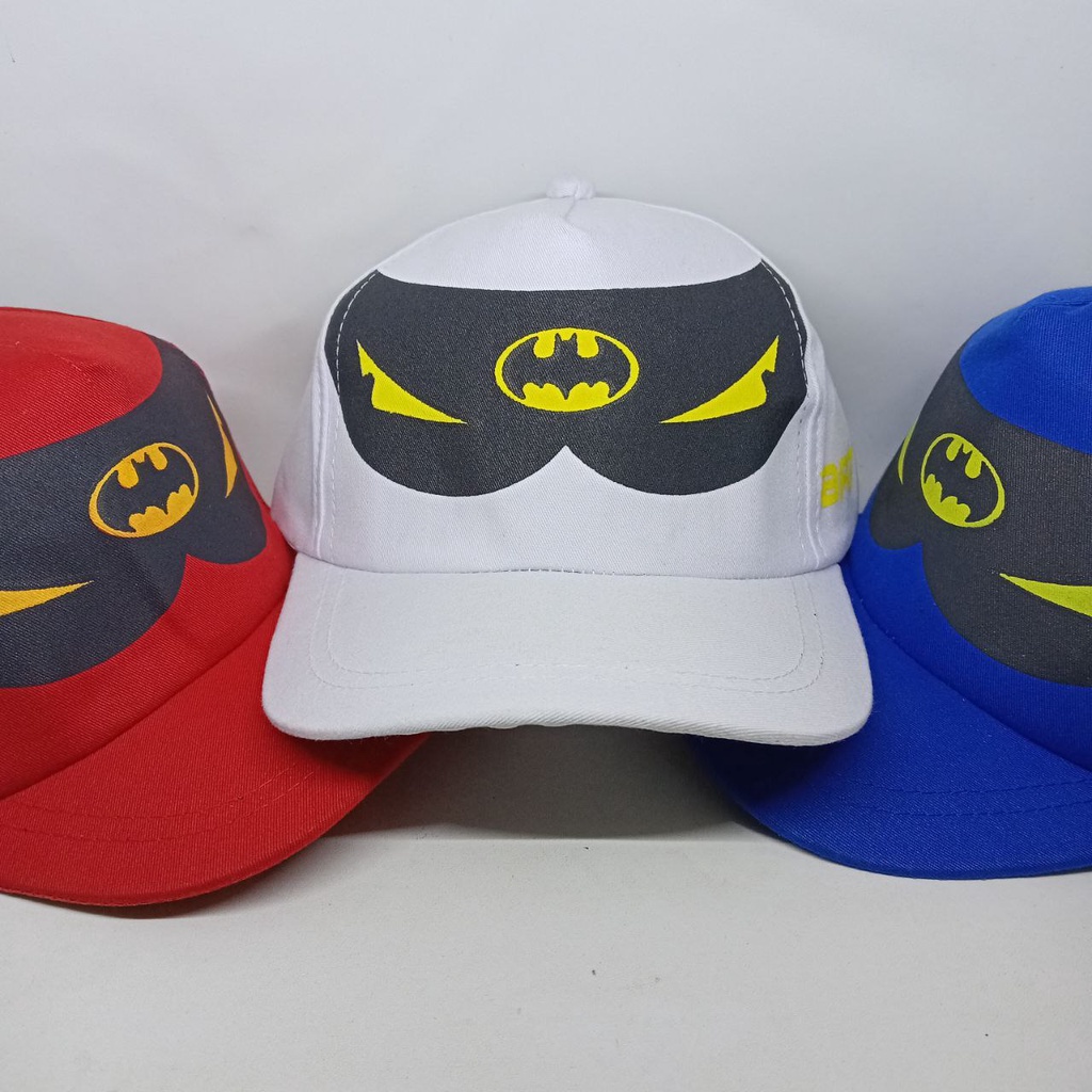 TOPI ANAK BATMAN &amp; SUPERMAN SUPERHERO LAKI-LAKI USIA 1-7 TAHUN