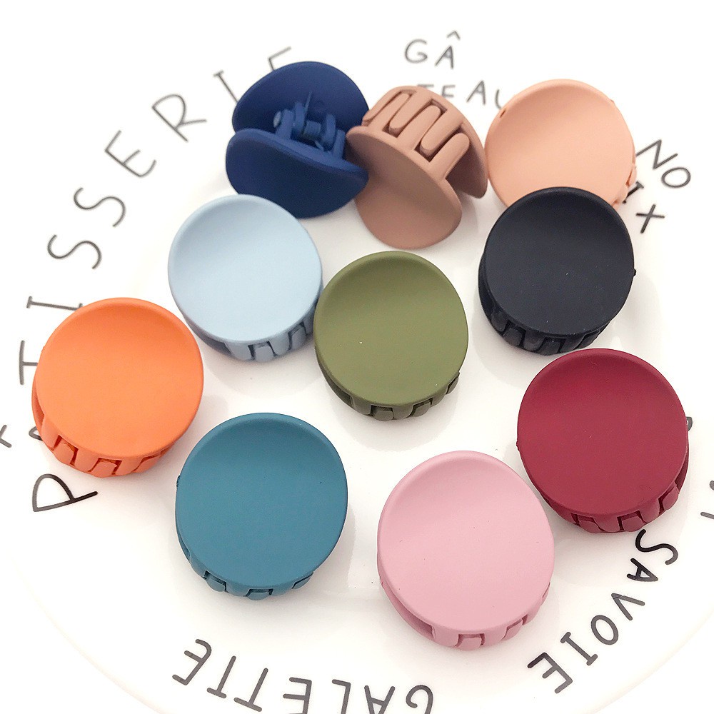 Jedai Doff Bulat Jepit Salon Korea Matte Mini Hair Claw Clips - Jedai Korea Impor Bulat Doff Edition