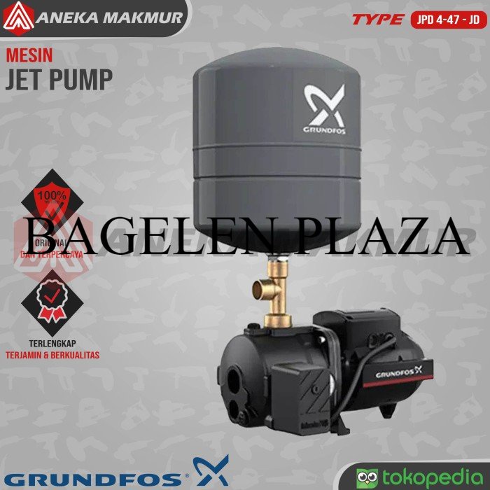 Diobral Pompa Air Grundfos JPD 4-47 - JD Basic 3 Jet Pump 30 Meter 500 Watt