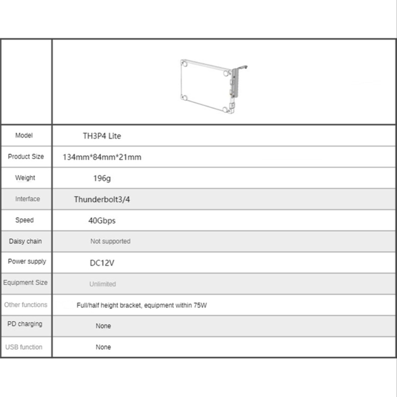 Zzz TH3P4 Lite Thunderbolt-Kompatibel3 4gpu Docking Station Bukan Support Daisy-chain