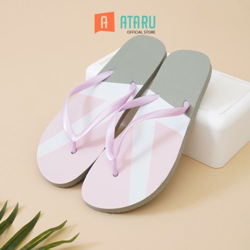 Ataru Ukuran 41 Sandal Jepit Wanita Flip Flop Graphic - Pink