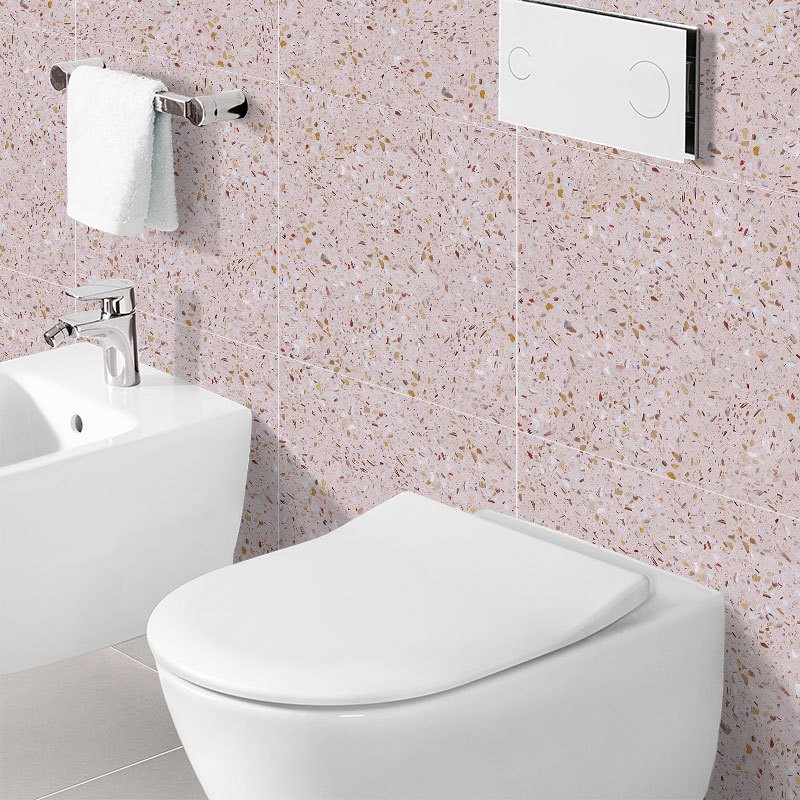 Self Adhesive Terrazzo Wallpaper Tahan Air Antifouling Stiker Dinding Removable Traceless Wastafel Top Decals Background Art DIY Dekorasi Untuk Dapur Kamar Mandi Hall