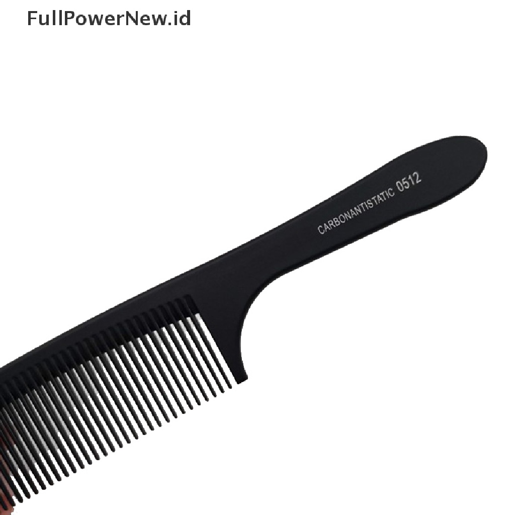 Power 2pcs Sisir Salon Rambut Hitam Hairdressing Carbon Comb Antistatis Dan Tahan Panas ID