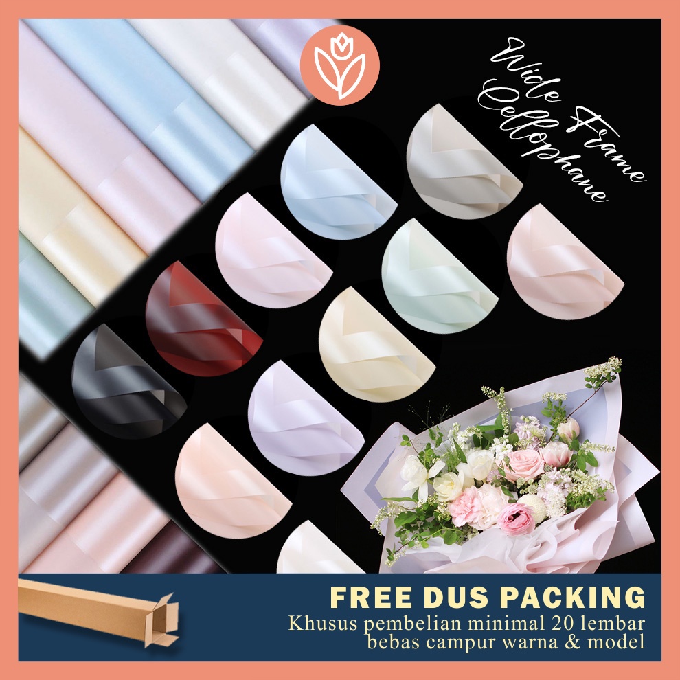 

TULIP PAPERIE ❤ KERTAS BUKET BUNGA CELLOPHANE FLOWER WRAPPING WIDE FRAME LIST TEBAL CELOPHANE WATERPROOF