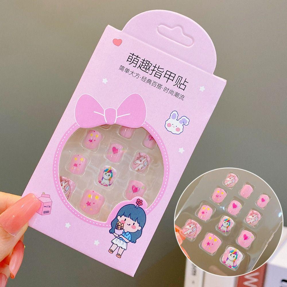 Mxbeauty Nail Art Decal Detachable Hiasan Kuku Manicure Tools Kartun Tekan Pada Kuku Kuku Palsu
