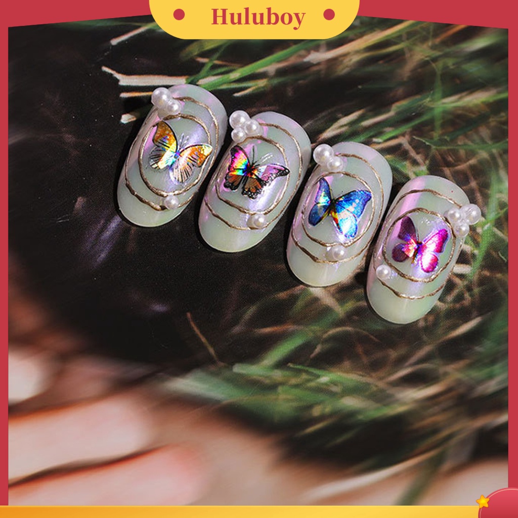 {In Stock} Stiker Nail Art Perekat Diri Pola Indah Eye-catching Hidup Kuku Kupu-Kupu Stiker DIY Nail Art Decal Nail supplies