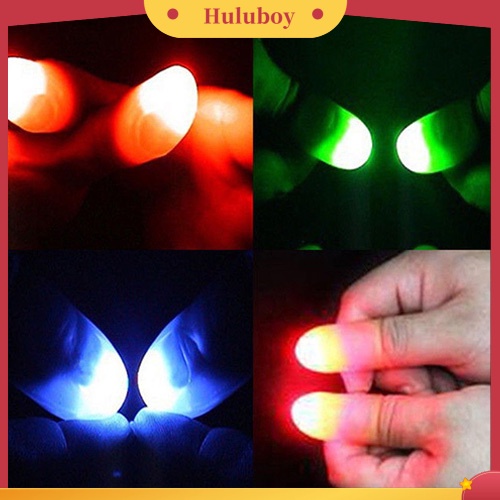 {In Stock} Magic Super Bright Light Up Jempol Jari Trik Muncul Lampu Penutup Jari