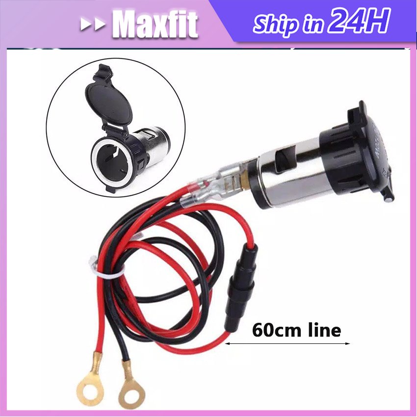 Lighter Socket 12V 120W Soket Plug Pemantik / Lighter Socket Charger Mobil Motor Cigarette Lighter P