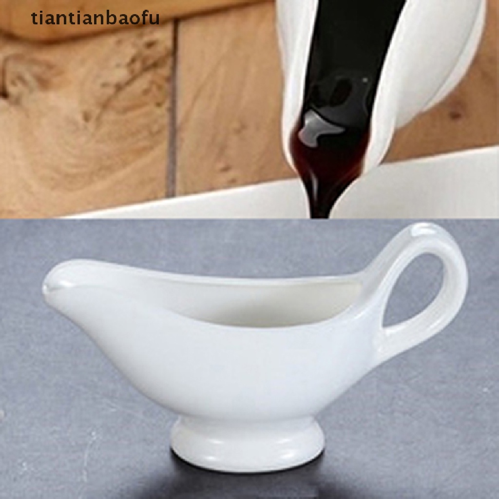 [tiantianbaofu] 1pc Dispenser Saus Keramik Pitcher Kopi Salad Dressing Cup Server Butik