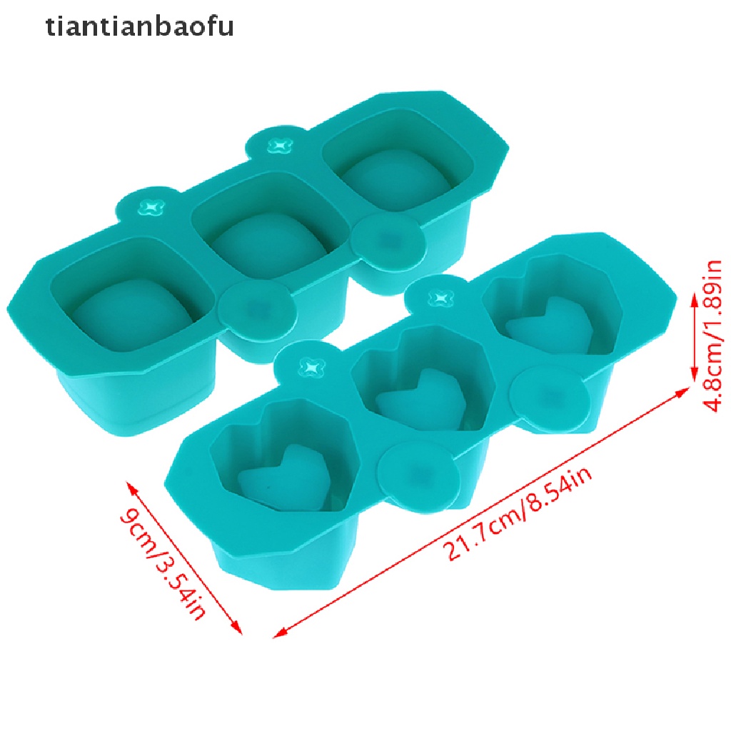 [tiantianbaofu] 1pc 3lubang Toples Cetakan Silikon DIY Pot Bunga Bulat Gypsum Resin Cetakan Butik