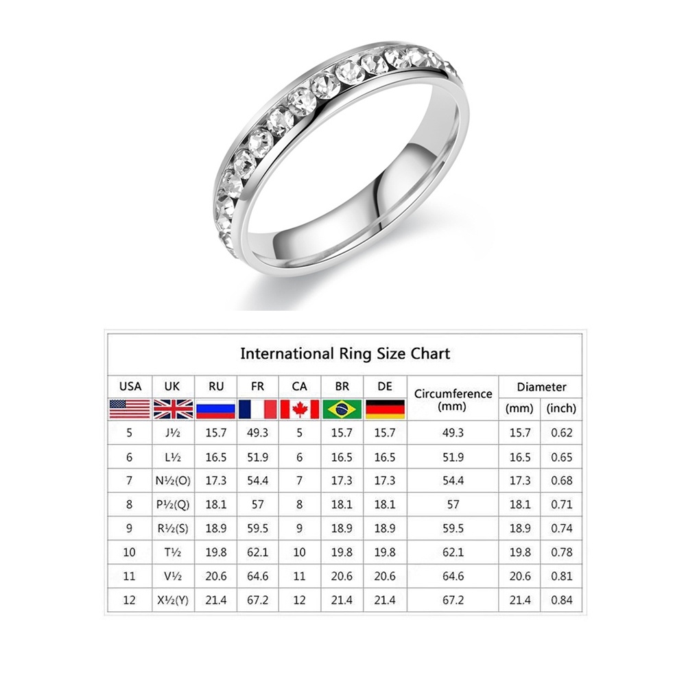 1pcs Korea Vintage Stainless Steel Jari Cincin Fashion Punk Berlian Imitasi Warna Solid Cincin Untuk Pria Wanita Hiphop Perhiasan