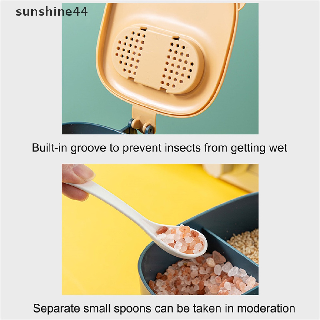 Sunshine Seasoning BoxProof And Insect-Proof Salt Jar Wadah Case Dengan Sendok ID