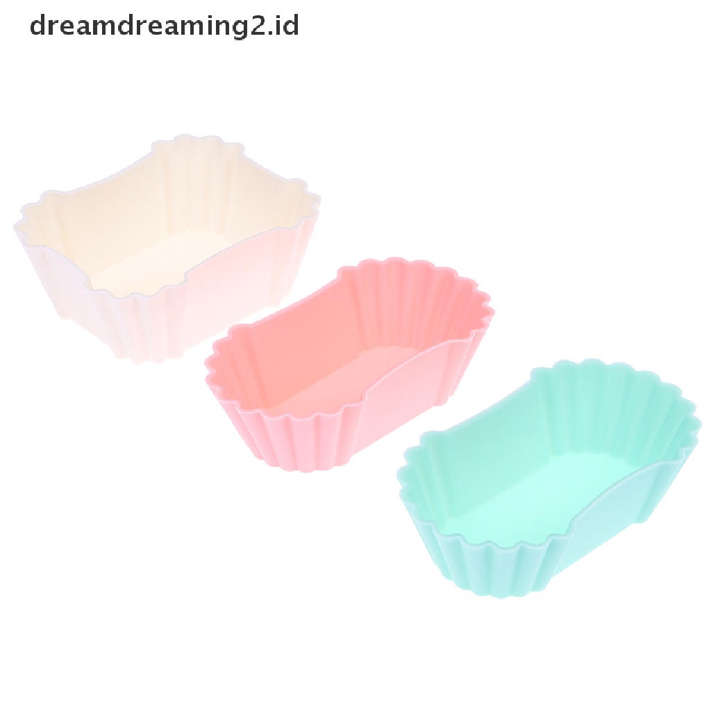 (hot) 3pcs Bento Divider Cup Liner Kotak Makan Makanan Lembut Silikon Onigiri Aksesoris//