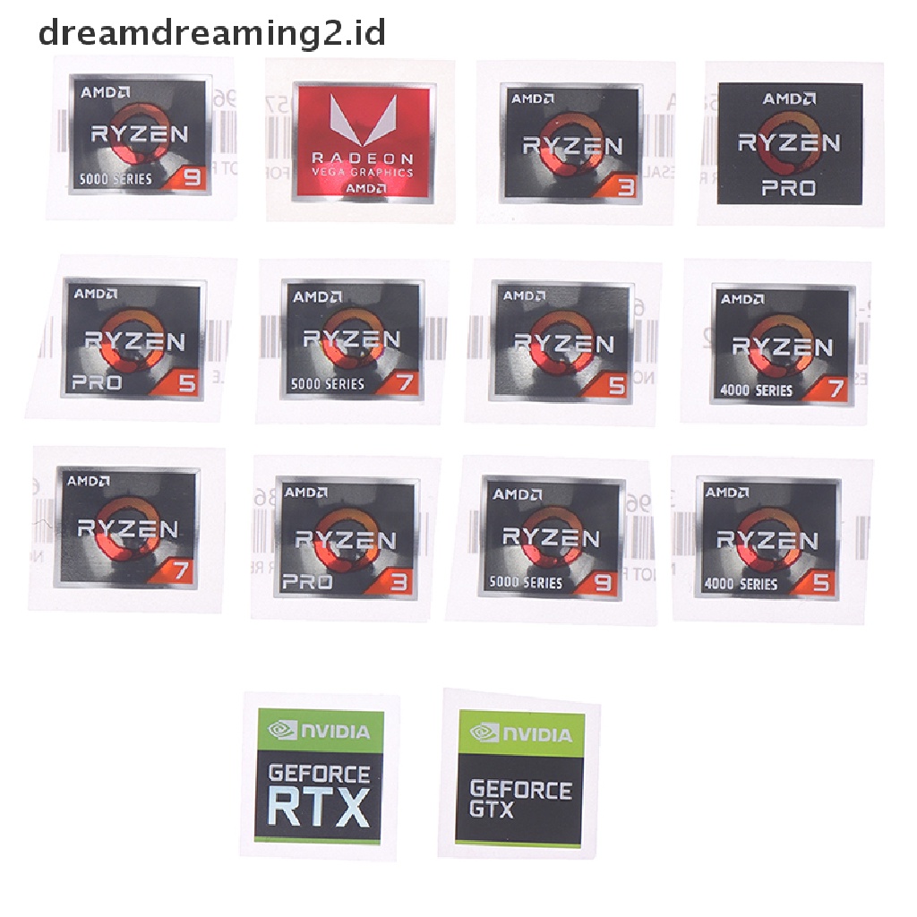 (hot) Amd Processor Series Stiker ATHLON Ryzen R 3 5 7 Logo Label Generasi PRO7//