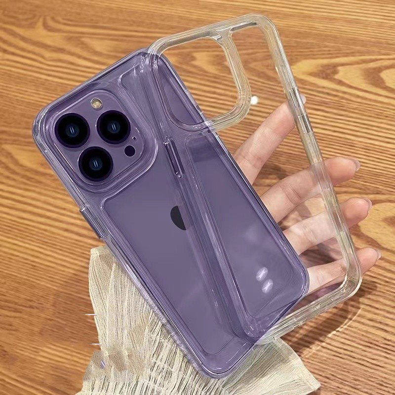 IPHONE Casing Hp Akrilik Ungu Malam Gelap Baru Iphone11 12 13 14 Pro Max Plus X Xs Max Xr 78 Plus SE 2020 Shockproof Case Cover