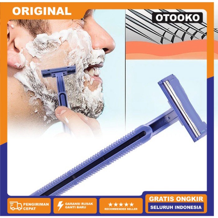 Alat Pisau Cukur Cukuran Kumis jenggot 2 Mata Razor Shaver Disposable