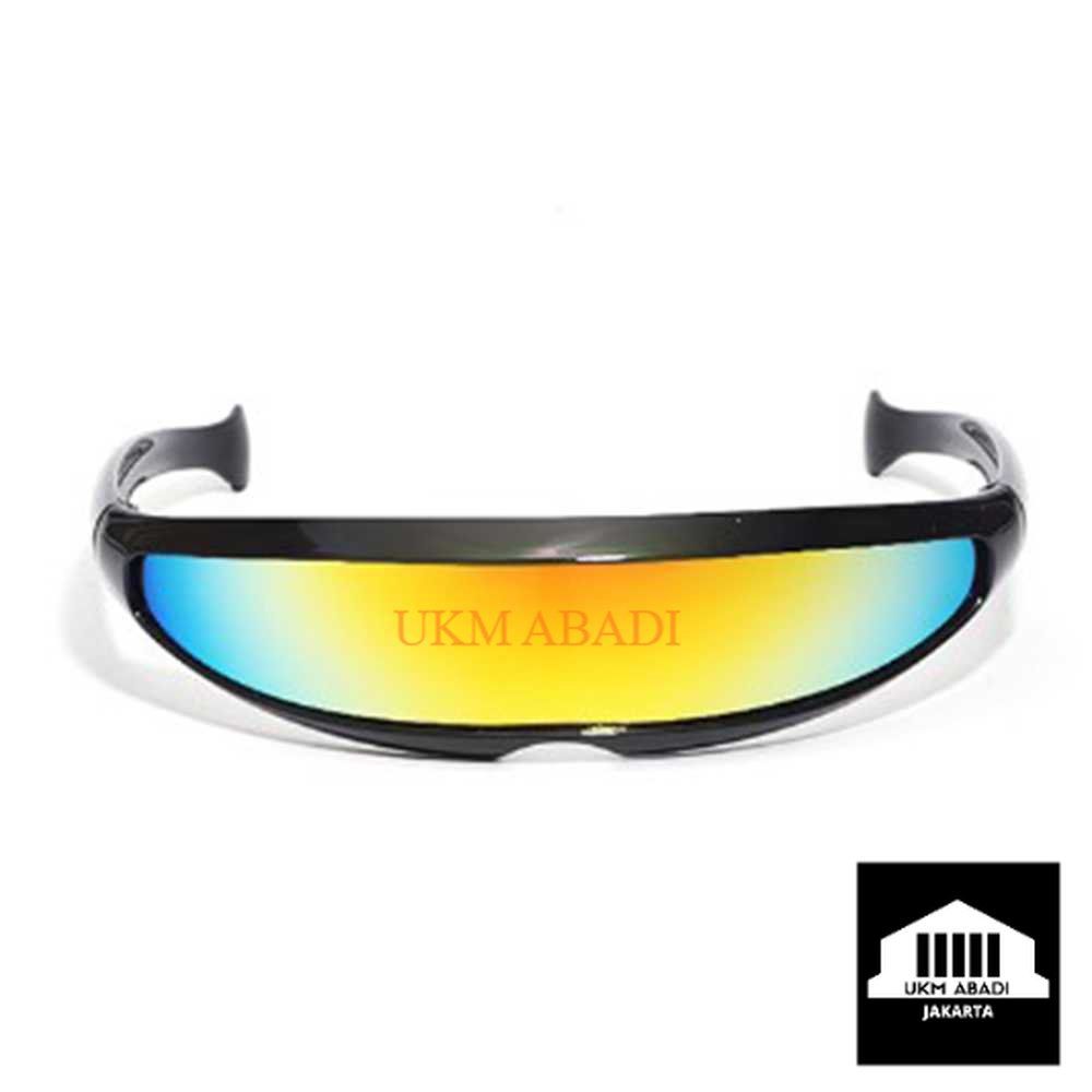 Kacamata Unik Sepeda Pria Futuristic Sunglasses Anti Reflective UV400