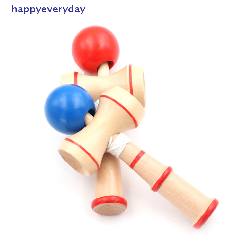 [happy] Kid Kendama Ball Mainan Edukasi Keterampilan Kecakapan Keseimbangan Permainan Kayu Tradisional Jepang [ID]
