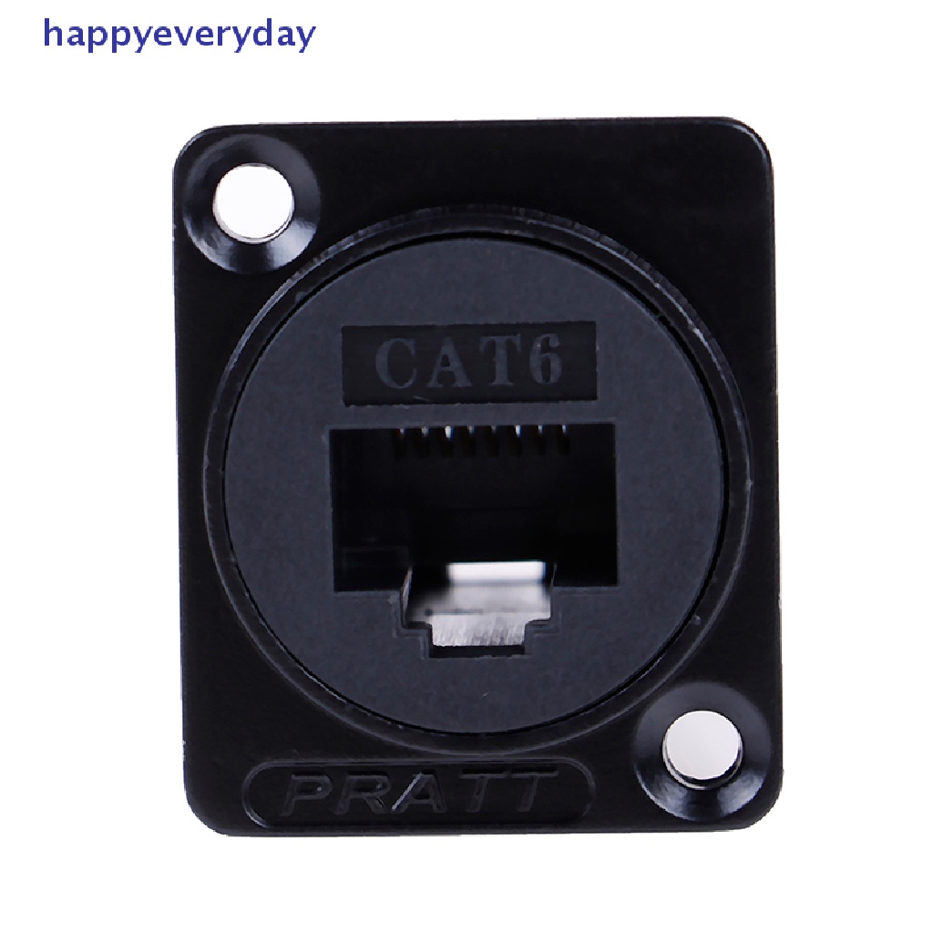 [happy] Rj45 D-type module socket female Konektor Sinyal cat6 panel mount network [ID]