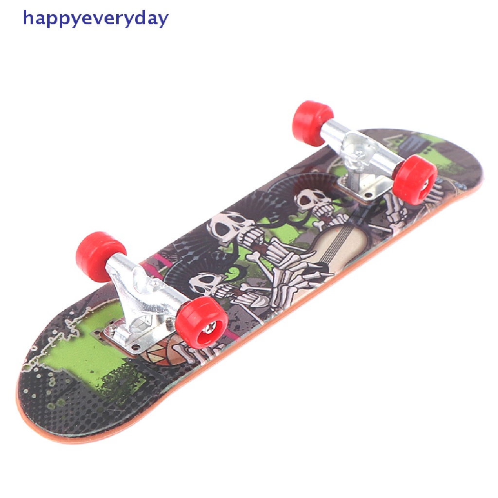 [happy] Fingerboard Mini Finger Skateboard Mainan Skateboard Skuter Skate Jari Plastik [ID]