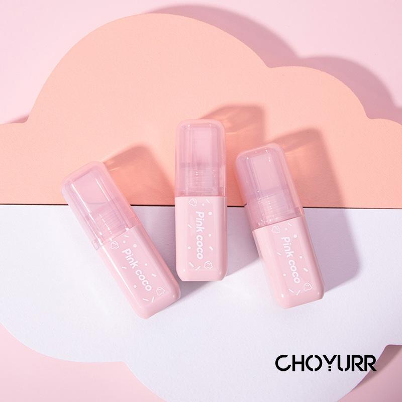 【COD】Pink Coco Lip Tint Lipcream Toot Soft Glossy Mirror Lipstik Ringan Tahan Lama-CH