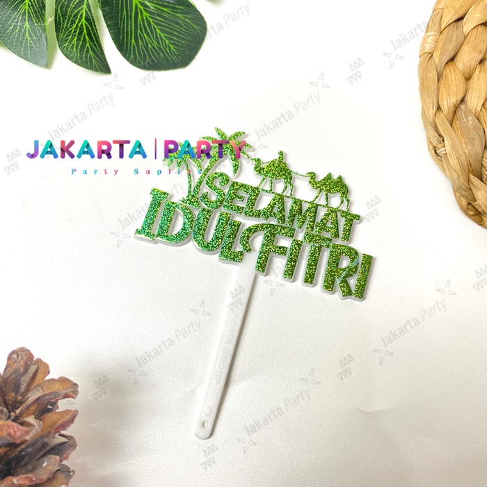 Cake Topper Idul Fitri #4 / Topper Cake / Hiasan Kue Lebaran