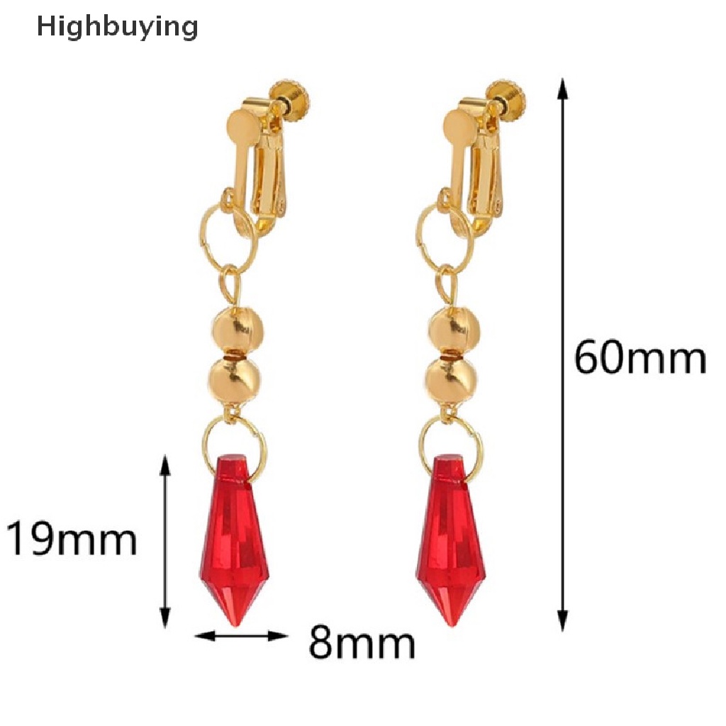 Hbid 1pasang Genshin Impact Tartaglia Anting Anime Perhiasan Cosplay Childe Earring Pria Wanita Trendy Aksesoris Hadiah Glory