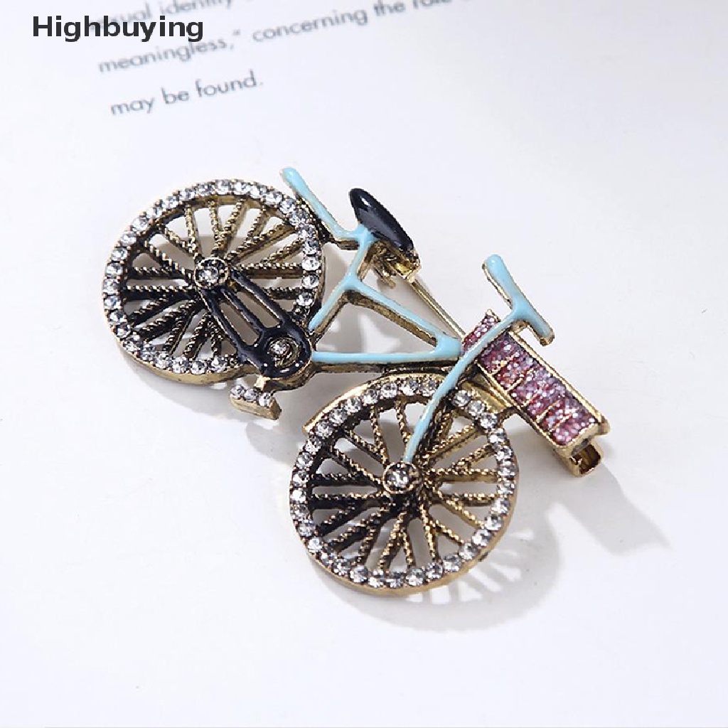 Hbid Pin Bros Sepeda Mini Fashionable Retro Untuk Wanita Kostum Perhiasan Decor Hadiah Glory