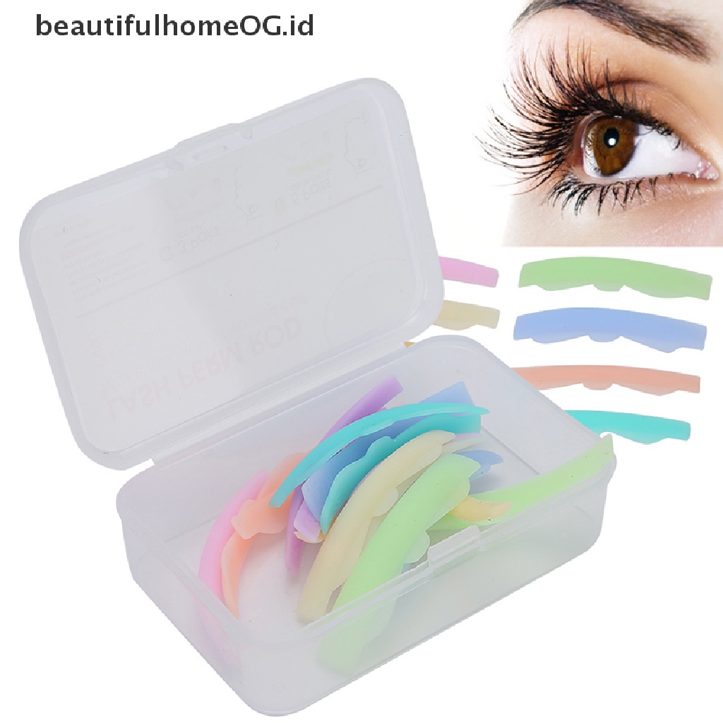// Lebaran// 8pasang Silicone Eyelash Perming Pad Lashes Curler Sticks Alat Pelindung Bulu Mata Angkat **